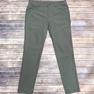 Lululemon Grey Sage Green ABC Slim Straight Leg Mens Classic Pant 34